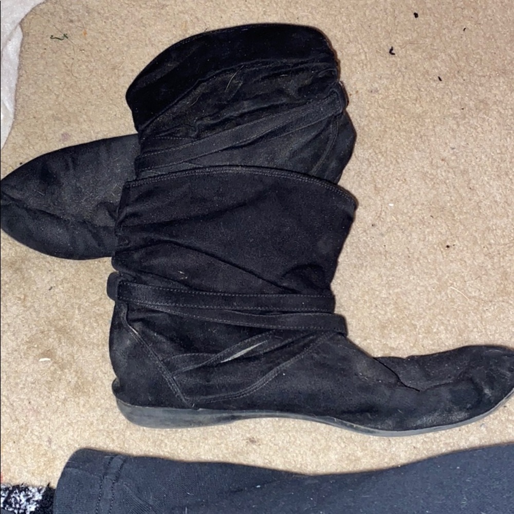 High top flat boots